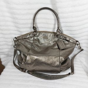 COACH Madison Metallic Lindsey Leather Satchel Purse Bag 18815 Handbag